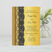 Invitation Dîner de répétition de dentelle en or (Debout devant)