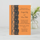 Invitation Dîner de répétition de dentelle (orange) (Debout devant)