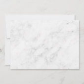 Invitation Dîner de répétition de design de script marbre et  (Dos)