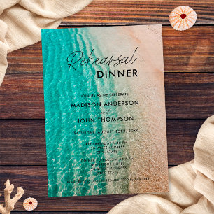 Invitation Dîner de répétition de destination de plage d'été