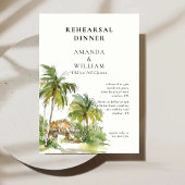 Invitation Dîner de répétition de destination tropicale