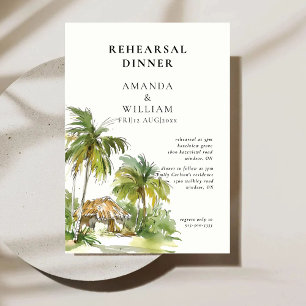 Invitation Dîner de répétition de destination tropicale