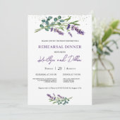 Invitation Dîner de répétition de feuillage Lavender Eucalypt (Debout devant)