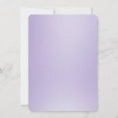 Invitation Dîner de répétition de fleurs blanches violettes I (Dos)