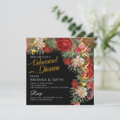 Invitation Dîner de répétition de fleurs Calligraphie Invitat (Debout devant)