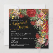 Invitation Dîner de répétition de fleurs Calligraphie Invitat (Devant)