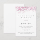 Invitation Dîner de répétition de fleurs de cerisier rose inv (Devant / Derrière)