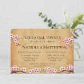 Invitation Dîner de répétition de fleurs de cerisiers japonai (Debout devant)