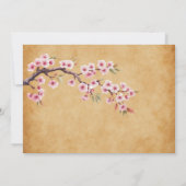 Invitation Dîner de répétition de fleurs de cerisiers japonai (Dos)
