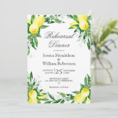 Invitation Dîner de répétition de fleurs de citrons (Debout devant)