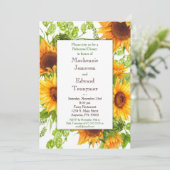Invitation Dîner de répétition de fleurs de tournesol Invitat (Debout devant)