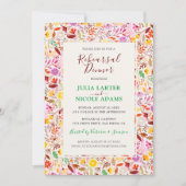 Invitation Dîner De Répétition De Fleurs D'Été Tulipe Vibrant (Devant)