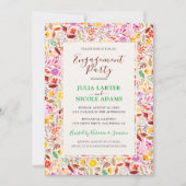 Invitation Dîner De Répétition De Fleurs D'Été Tulipe Vibrant (Devant)