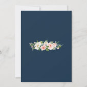 Invitation Dîner De Répétition De Fleurs Roses De Charme (Dos)