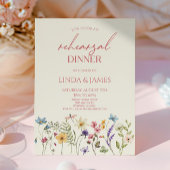 Invitation Dîner de répétition de fleurs sauvages fleurs sauv