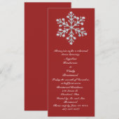 Invitation Dîner de répétition de flocon de neige d'hiver (Devant / Derrière)