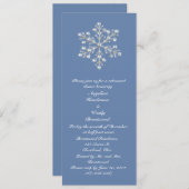 Invitation Dîner de répétition de Flocon de neige en cristal (Devant / Derrière)