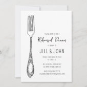 Invitation Dîner de répétition de fourche (Devant)