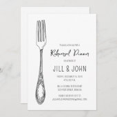 Invitation Dîner de répétition de fourche (Devant / Derrière)