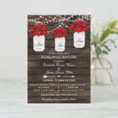 Invitation Dîner de répétition de jarre en bois de grange (Debout devant)