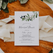 Invitation Dîner de répétition de la Branche d'Olivier modern