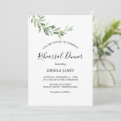 Invitation Dîner de répétition de la Branche Olive moderne In (Debout devant)