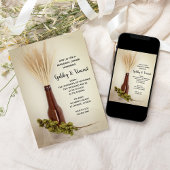 Invitation Dîner de répétition de la brasserie de blé séché e