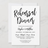 Invitation Dîner de répétition de la calligraphie de Charme n (Devant)