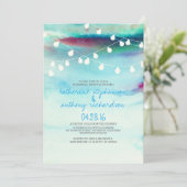 Invitation dîner de répétition de la chaîne de plage aquarell (Debout devant)