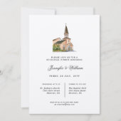 Invitation Dîner de répétition de la chapelle d'aquarelle (Devant)