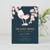 Invitation Dîner de répétition de la couleur de la perle noir (Debout devant)