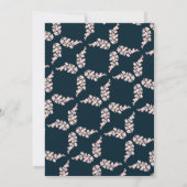 Invitation Dîner de répétition de la couleur de la perle noir (Dos)