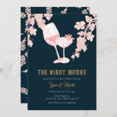 Invitation Dîner de répétition de la couleur de la perle noir (Devant / Derrière)