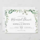 Invitation dîner de répétition de la couronne d'eucalyptus (Devant)