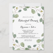 Invitation Dîner de répétition de la couronne d'eucalyptus (Devant)