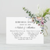 Invitation Dîner de répétition de la couronne florale romanti (Debout devant)