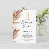 Invitation Dîner de répétition de la coutellerie Florale Boho (Debout devant)