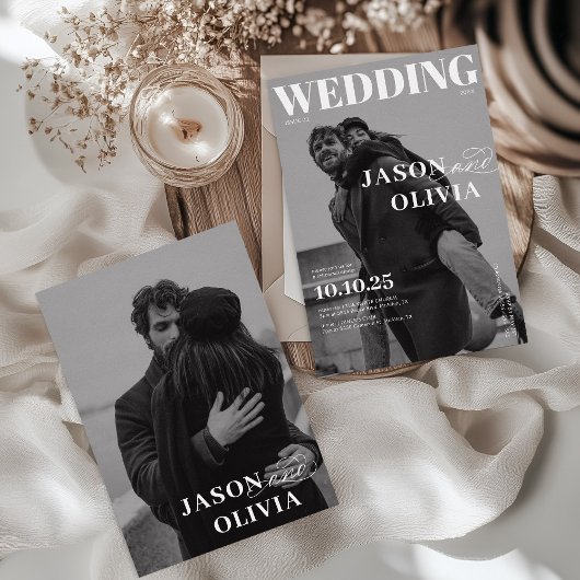 Invitation Dîner de répétition de la couverture du magazine n