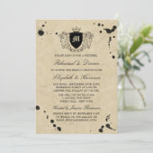 Invitation Dîner de répétition de la crête de monogramme vint (Debout devant)