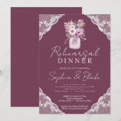 Invitation Dîner de répétition de la Dentelle de Pays Mason J (Devant / Derrière)