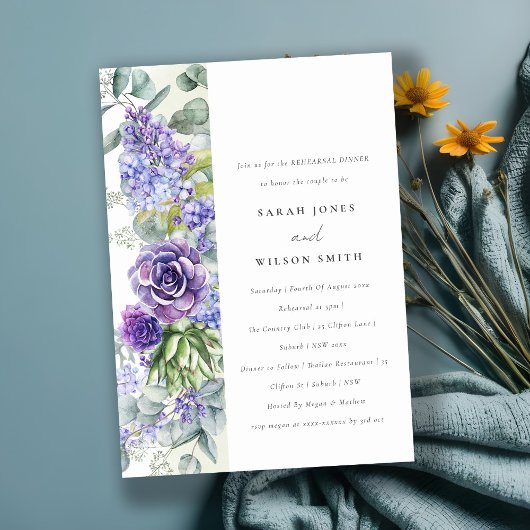 Invitation Dîner de répétition de la faune des eucalyptus suc