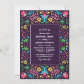 Invitation Dîner de répétition de la fête mexicaine colorée (Devant)