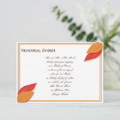 Invitation Dîner de répétition de la feuille d'automne d'or e (Debout devant)