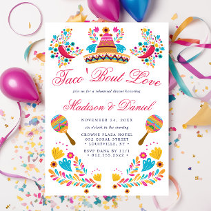 Invitation Dîner de répétition de la Fiesta Florale Mexicaine