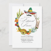 Invitation Dîner de répétition de la Fiesta mexicaine Aquarel (Devant)