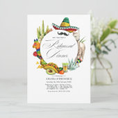 Invitation Dîner de répétition de la Fiesta mexicaine Aquarel (Debout devant)