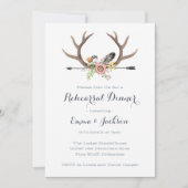 Invitation Dîner de répétition de la flèche de fleur sauvage  (Devant)