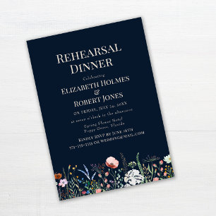 Invitation Dîner de répétition de la Fleur sauvage à l'aquare