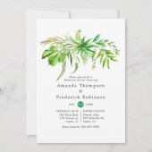 Invitation Dîner de répétition de la forêt d'aquarelle (Devant)