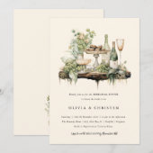 Invitation Dîner de répétition de la forêt d'aquarelle enchan (Devant / Derrière)